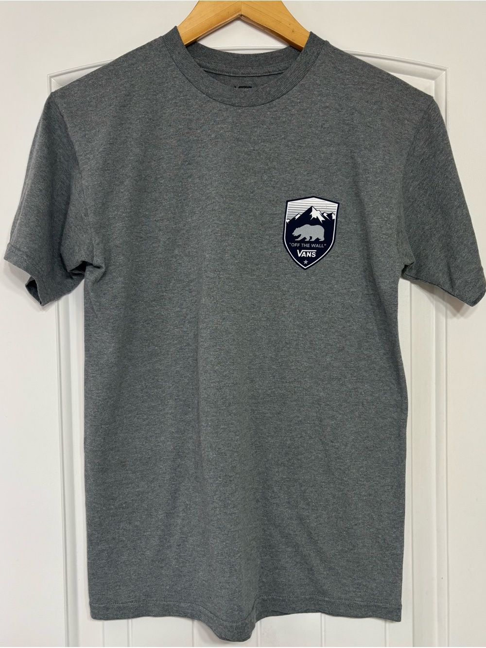 Vans Gray Short Sleeve Logo Tee size Sm
